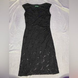 Ralph Lauren black sequin dress size 8